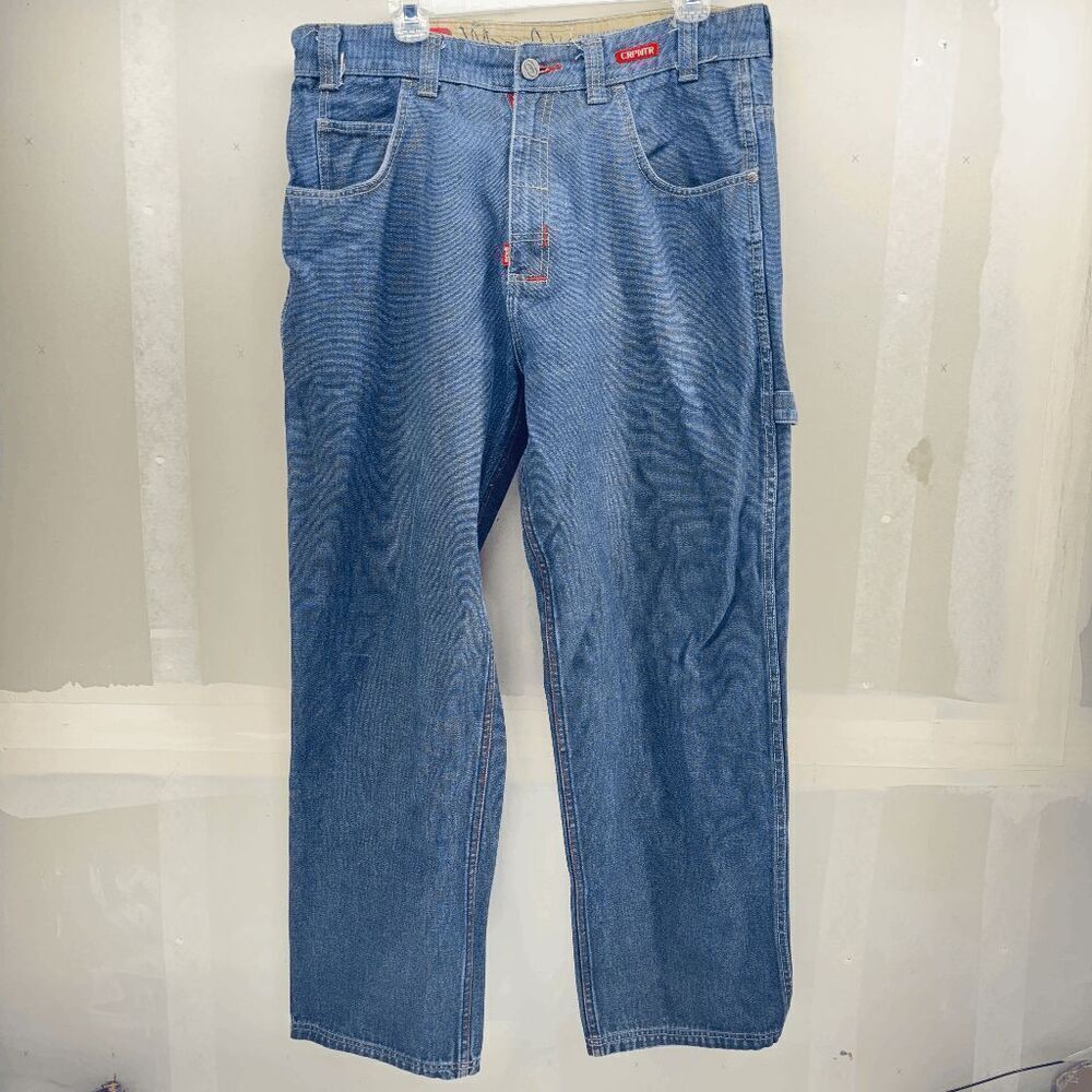 Vintage Marc Ecko Mens Jeans 36x31 Blue Limited Edition Classic Carpenter Y2K